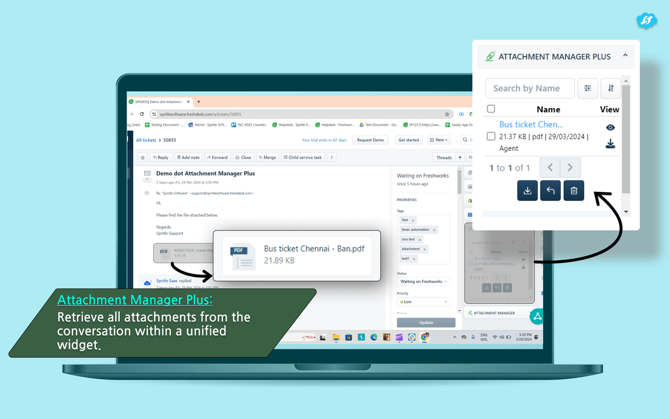Attachment Manager Plus Integration for Freshdesk and Freshservice on Freshworks Marketplace
