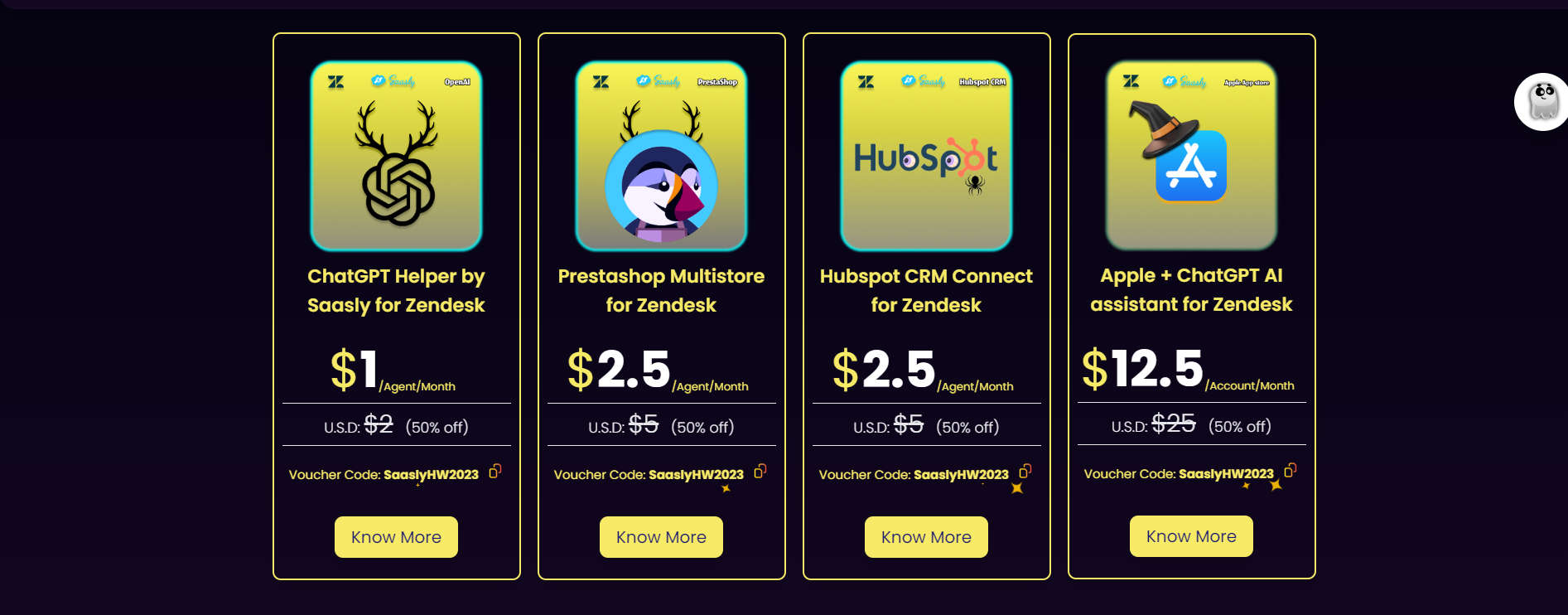 Saasly's halloween offers