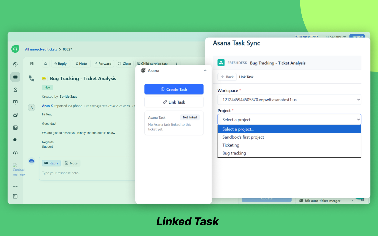 Asana by Saasly for Freshdesk screenshot 5