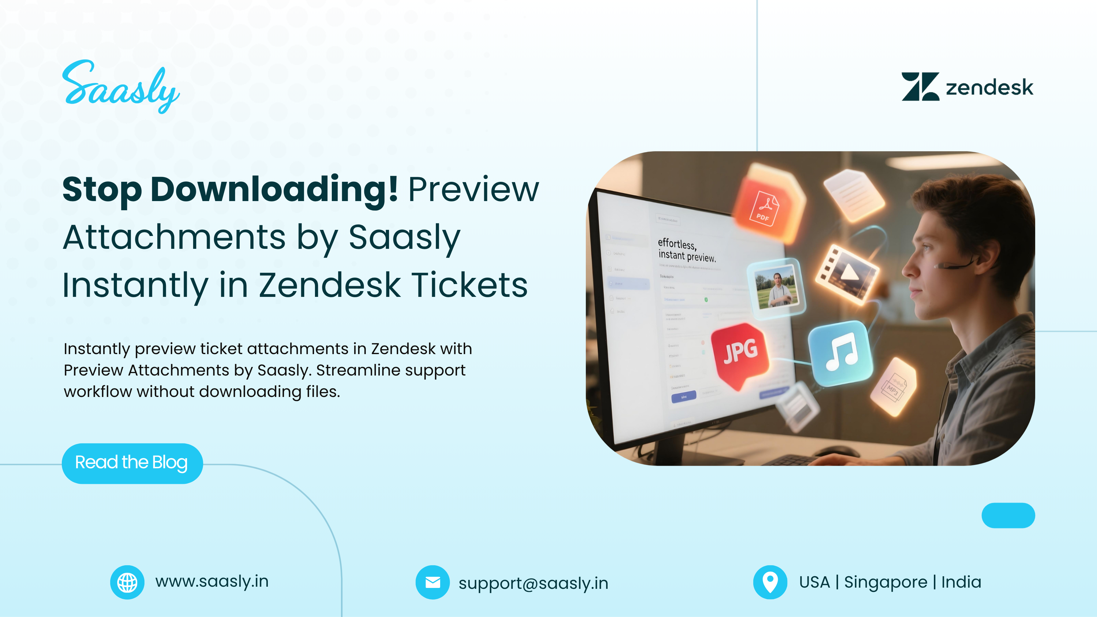 Stop Downloading! Preview Attachments by Saasly Instantly in Zendesk Tickets