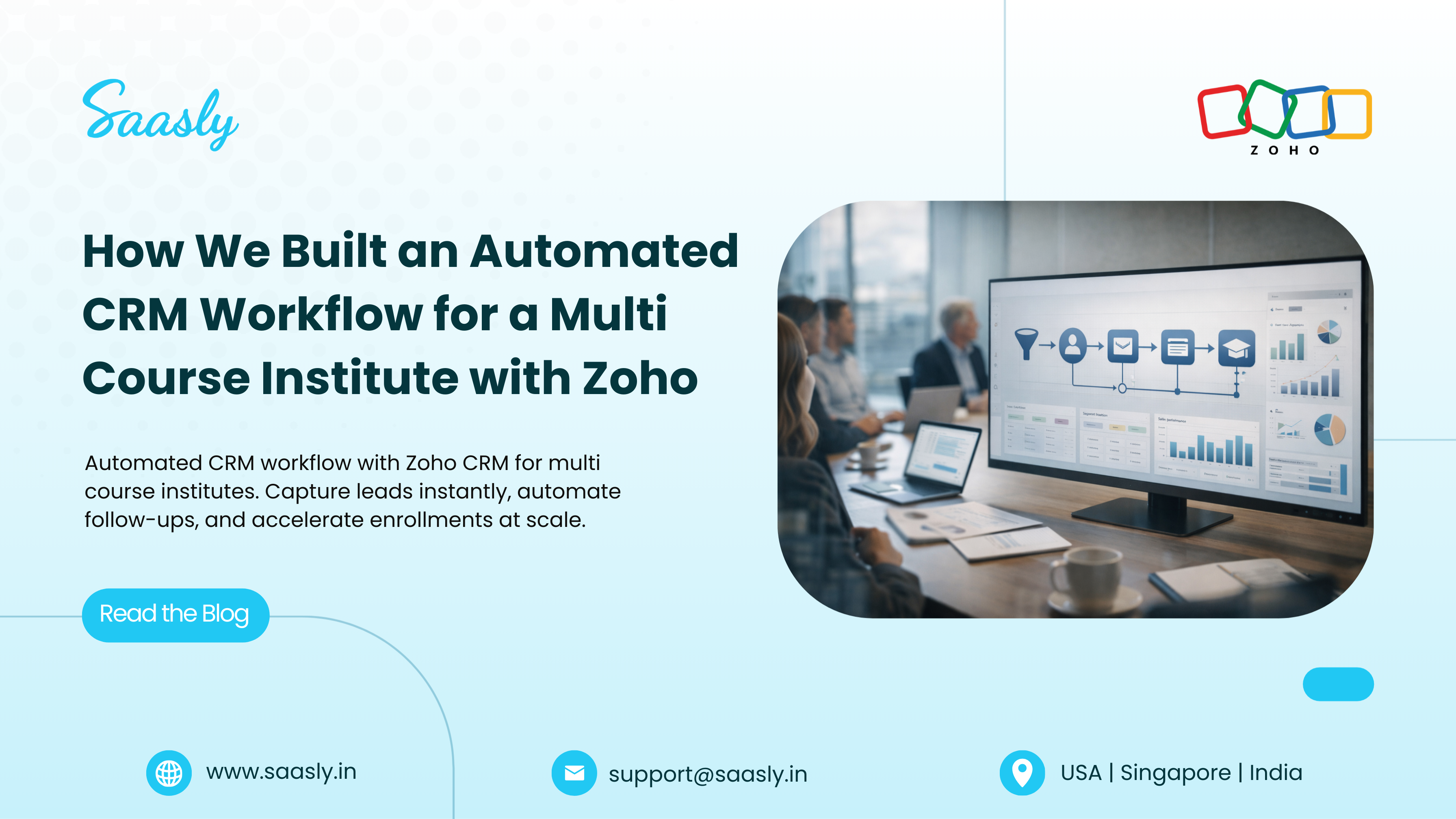 How We Built an Automated CRM Workflow for a Multi Course Institute with Zoho