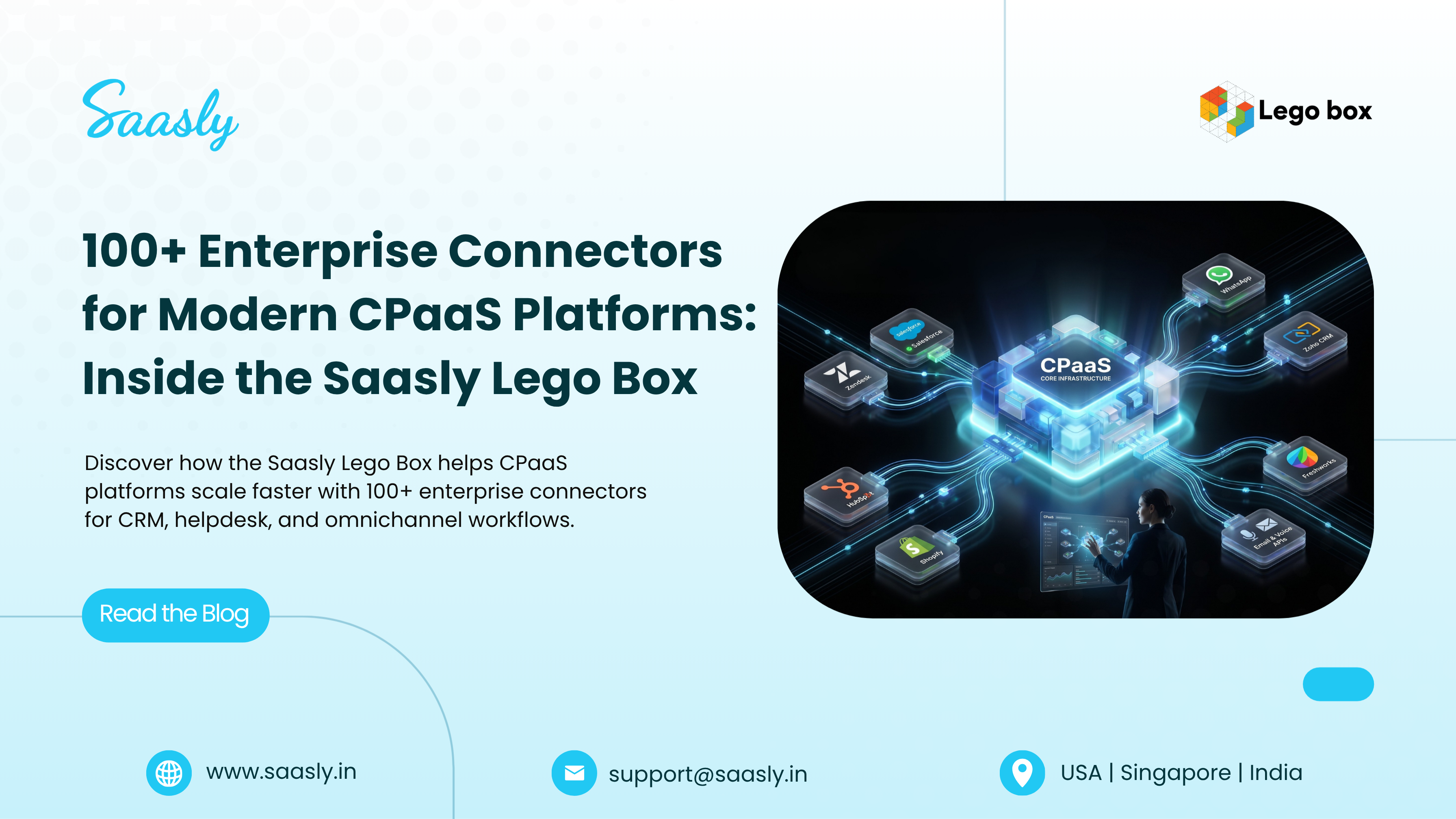 100+ Enterprise Connectors for Modern CPaaS Platforms: Inside the Saasly Lego Box
